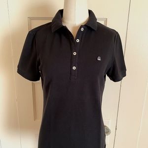 United Colors of Benetton- Womens Black Polo- sz S